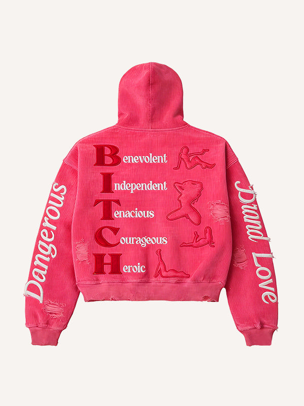 Dangerous Woman Corduroy High-Fashion Sweatshirt