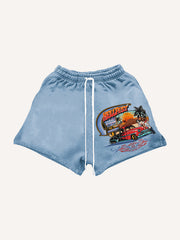 Beautiful girls motorcycle handsome tattoo shorts