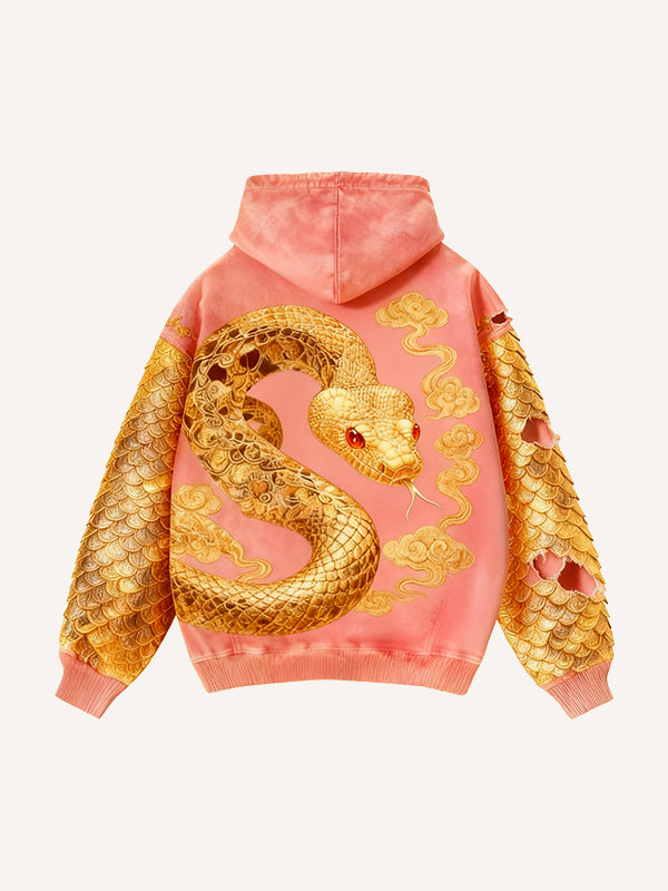 Golden Dancing Fortune and Treasure Warm Sweatshirt