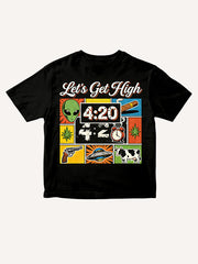 High-grade Cotton 420 Theme Printed Short Sleeve