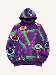 Graffiti Eye Print 2026 Trend Hoodie