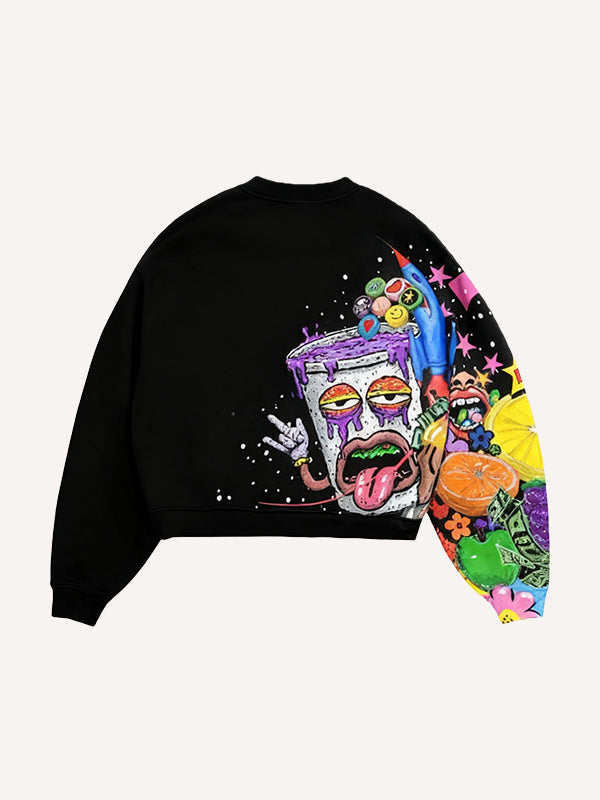 Street graffiti high-end spray paint hoodie