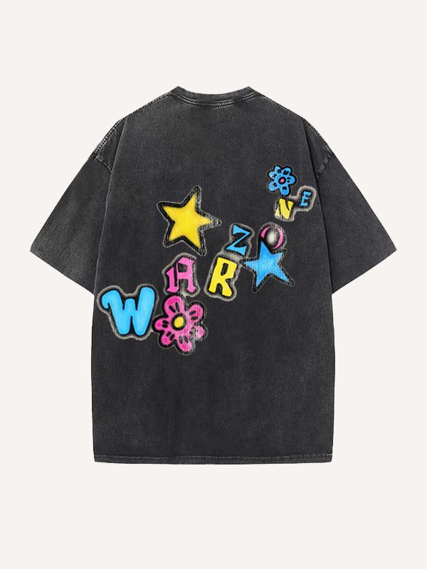 Cute Clown Artist Washed T-shirt