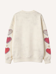 Love in the Eyes of a Black Cat Crew Neck Sweatshirt