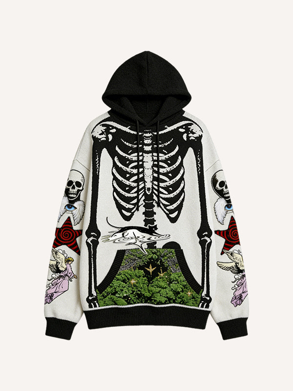 Hand-painted style printed high-end warm printed sweatshirt