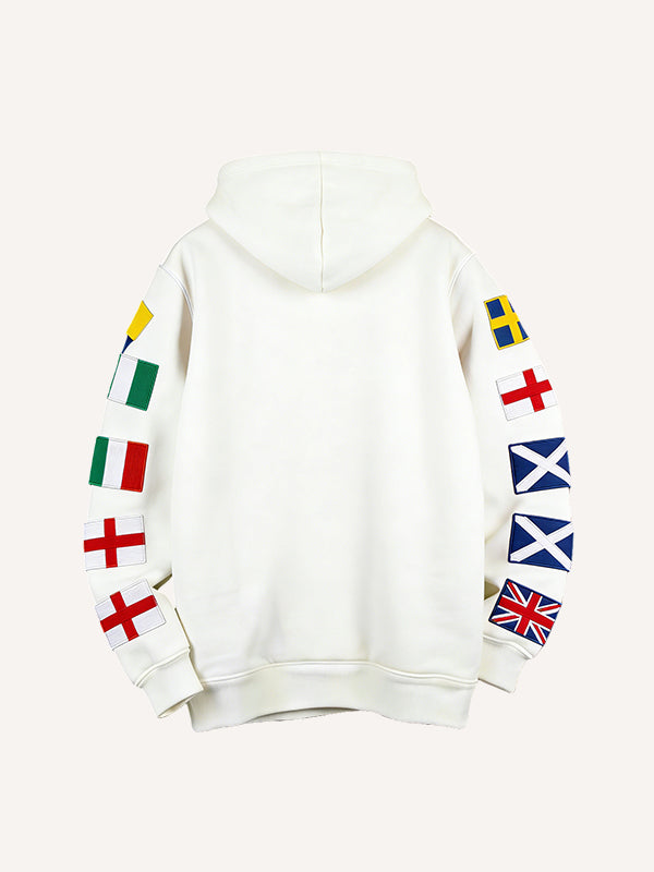 European Legion Patchwork Textured Print 3D Process Hoodie