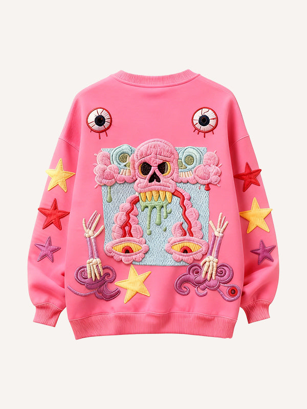 Alien Monster Battle Commander Version Crew Neck Sweatshirt