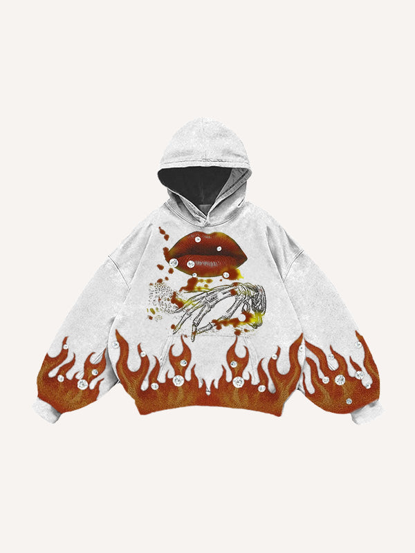Holy Cross Flame Skull Rap Sweatshirt