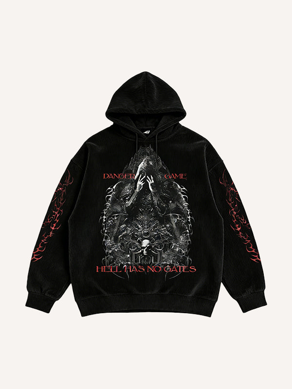 Who will pray for me Corduroy printed sweatshirt