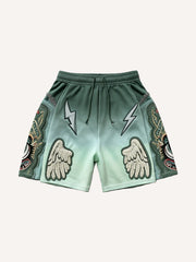 Flying Eye of Truth or God's Eye Gradient Shorts
