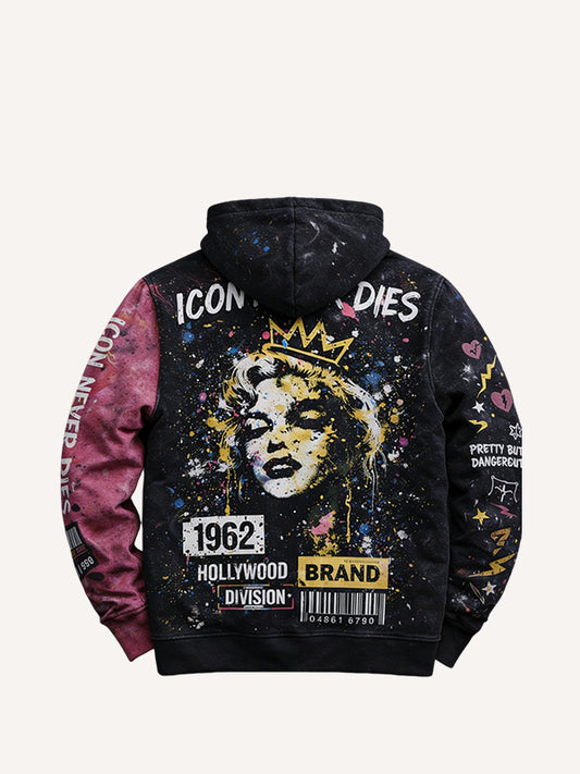 Golden Hair Blue Eyes Commemorate Her Elegance Hoodie