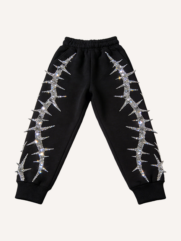 Rhinestone Print Pants