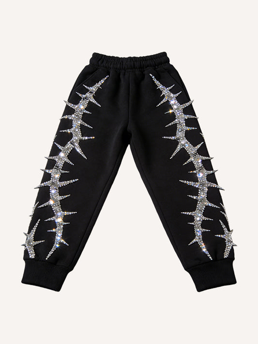 Rhinestone Print Pants