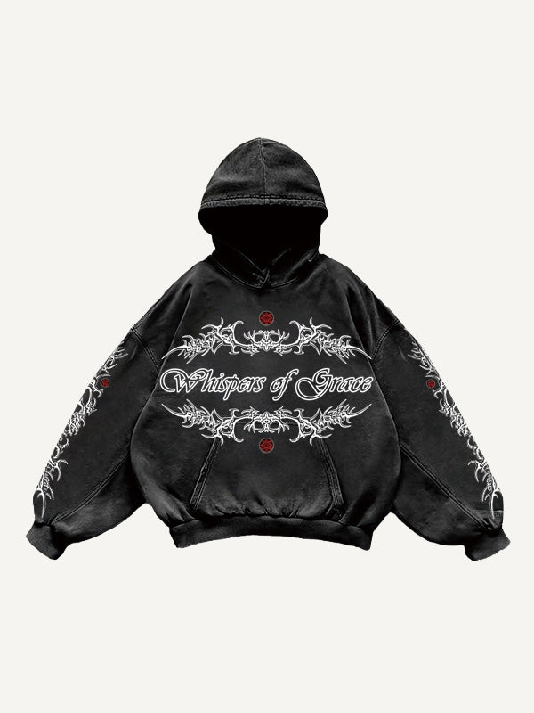 Hand-painted dark witch textured sweatshirt