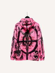 Faith Power Double-Sided Hand-Painted Print Streetwear Hoodie