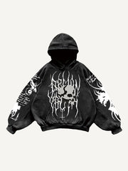 Artist painted Hell Skull Sweatshirt