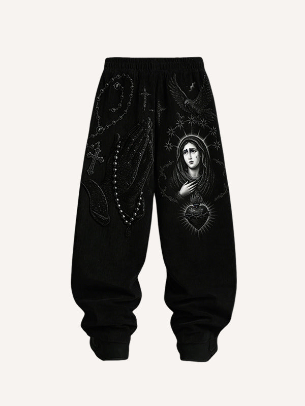 Our Lady is prayers bless us with peace and joy pants