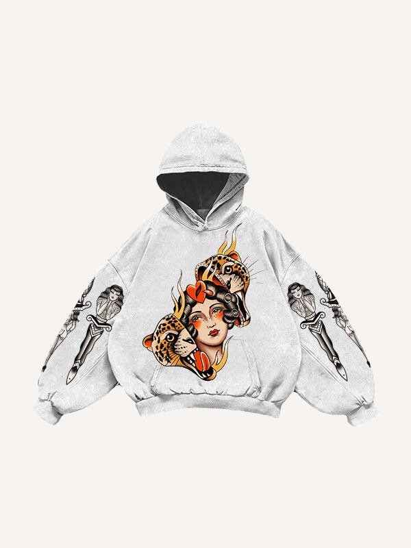 Leopard and Beauty Fire Sweatshirt