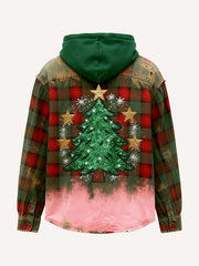 Stylish Christmas hooded cardigan shirt