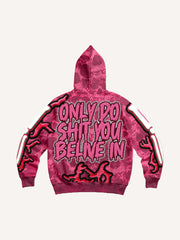 Hooded Skull Print Sweatshirt - Stylish All-Season