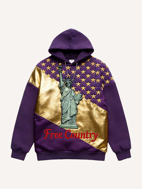Free Soul Golden Legend Graphic Print Hoodie