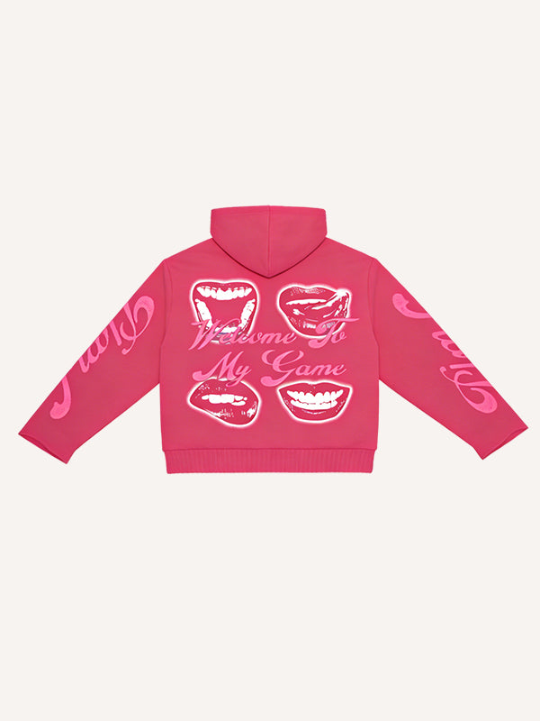 Whose red lips are dangerous yet alluring Printed sweatshirt