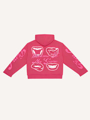 Whose red lips are dangerous yet alluring Printed sweatshirt