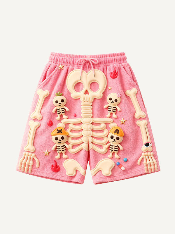 Multi-color cute skull candy man shorts