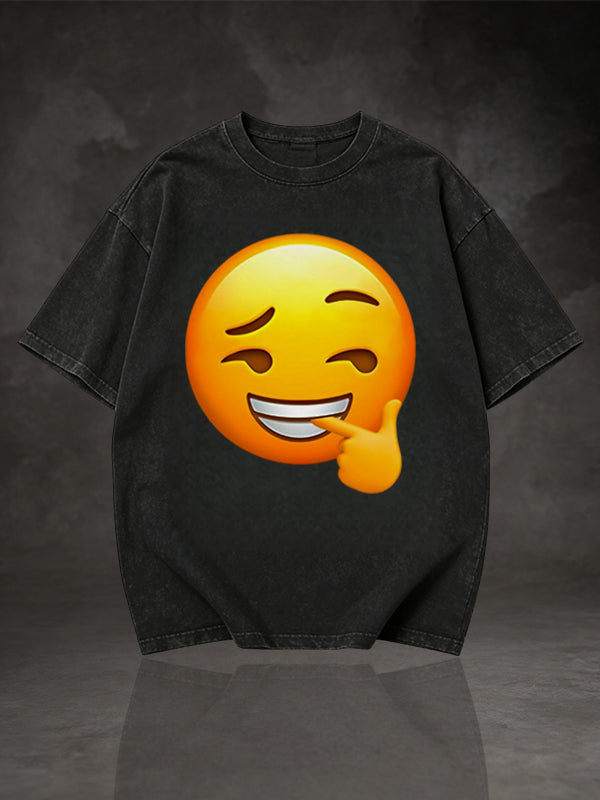 Men's Scratching Head Confused Emoji Graphic Short Sleeve T-Shirt