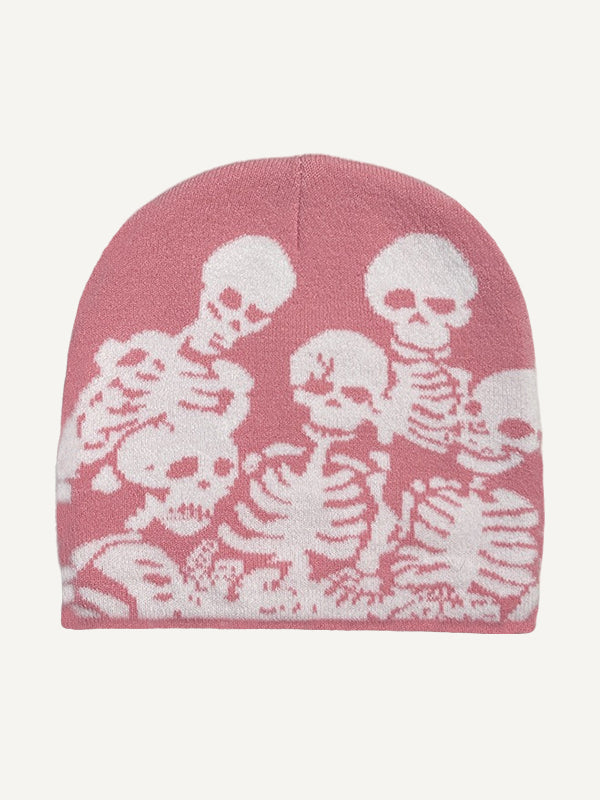A group of little devils in warm knitted hats