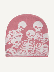 A group of little devils in warm knitted hats