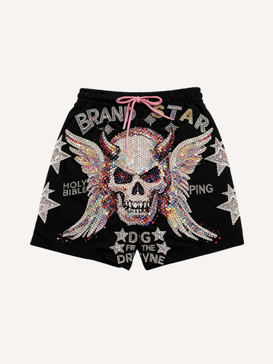 Devil Crawling Beneath Me Printed Shorts