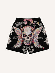 Devil Crawling Beneath Me Printed Shorts