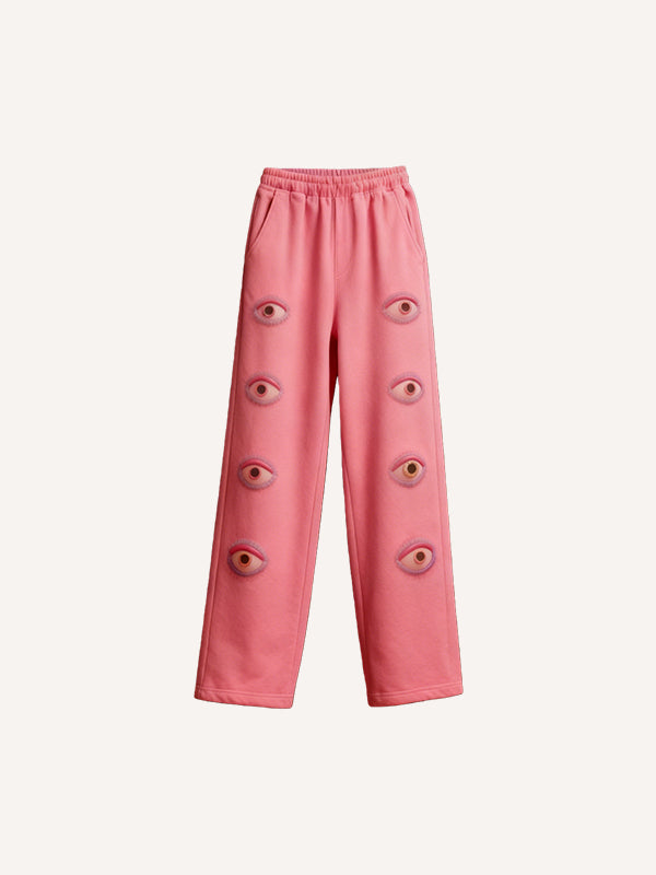 Alien Big-Eyed Monster Spooky Gradient Print Pants