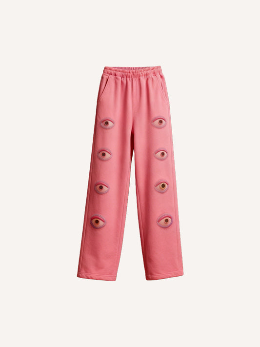 Alien Big-Eyed Monster Spooky Gradient Print Pants