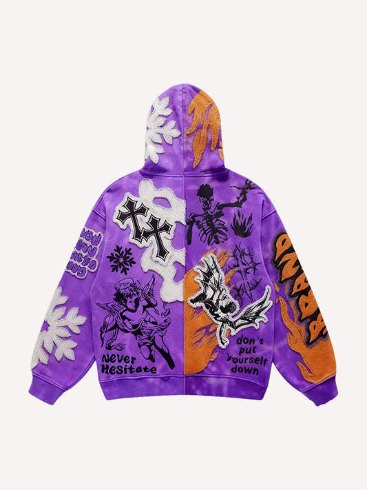 Half of the usual style is the All Angels Guardian Streetwear Hoodie