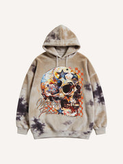 High-end hoodie with ancient skull print
