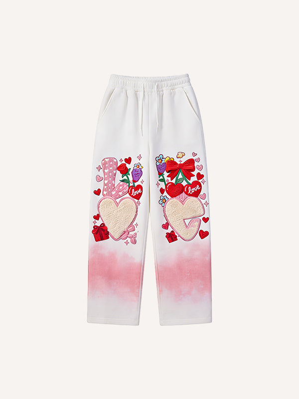 Love needs understanding Corduroy printed trousers