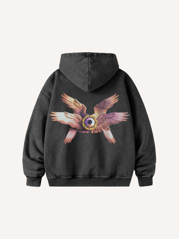 One thought can lead to hell another to heaven Water-washed hoodie