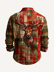 A plaid shirt with a strong Christmas atmosphere