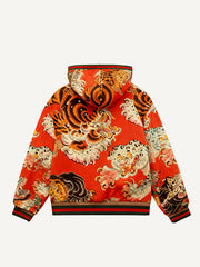 Hand-painted artist series dragon and tiger beast sweatshirt