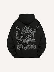 Even angels can hold a truth-print sweatshirt