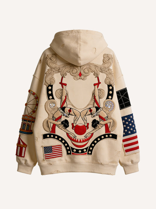 Supernatural Playground Clowns Are Everywhere Print Hoodie