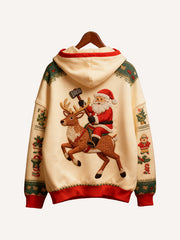 I will ride a dinosaur to see you on Christmas hoodie