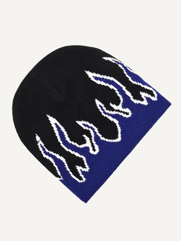 Purple Flame Trendy Warm Knit Hat