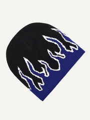 Purple Flame Trendy Warm Knit Hat