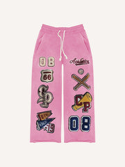 Patchwork distressed fashion Pants