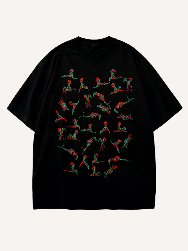 Santa Claus Secret Pattern Short-Sleeve T-Shirt