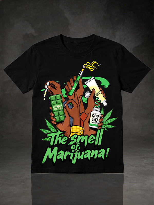 Vintage The Smell of Tobacco Smoking Hands Graphic T-Shirt