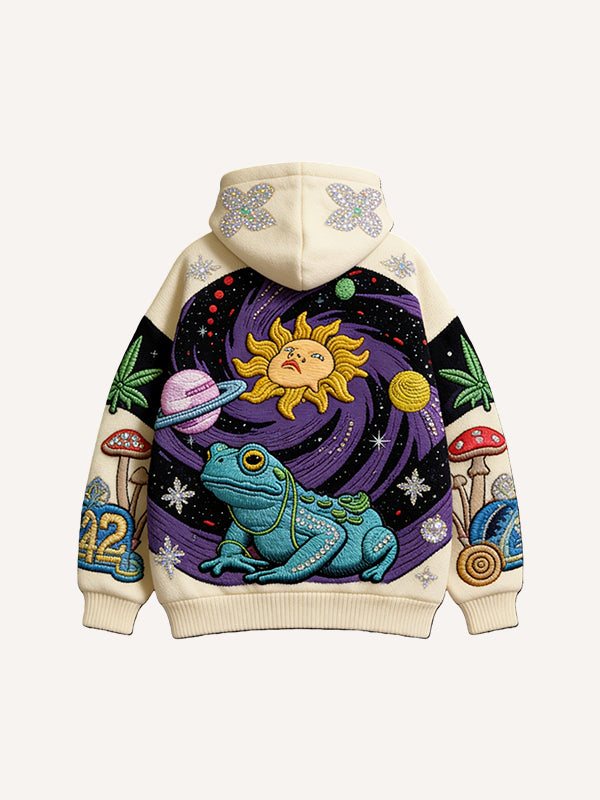 A super cool and uniquely printed gradient multi-color Valentine is Day gift sweatshirt